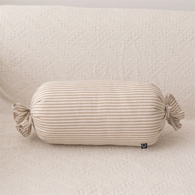 Starry Night Beige Stripe Pillow Set / Candy