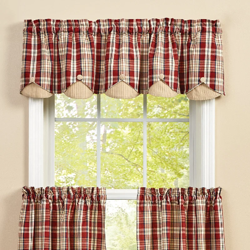 Gemstone Lined Scalloped Valance 15" L - Park designs