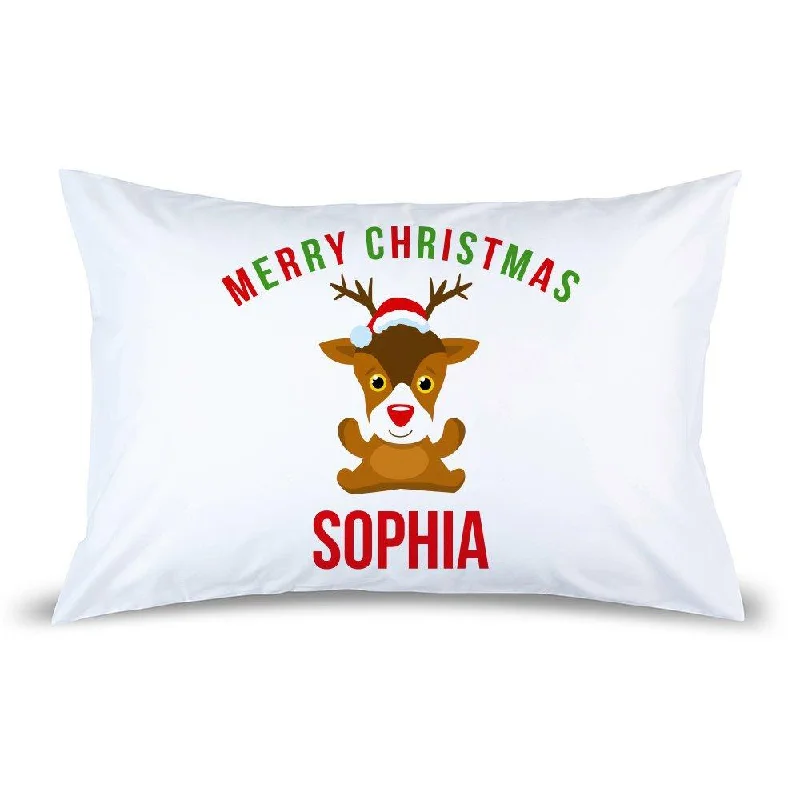 Cute Reindeer Pillow Case