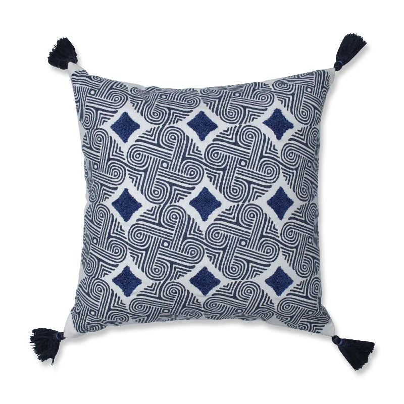 Hiawatha Blue/Black/White 18-Inch Throw Pillow