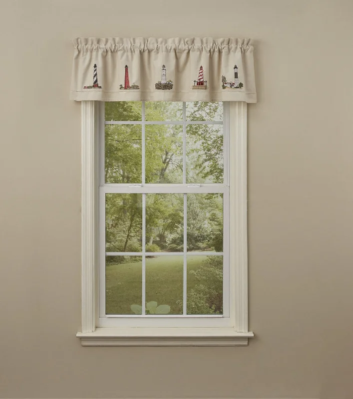 Lighthouse Embroidered Lined Valance Park Designs