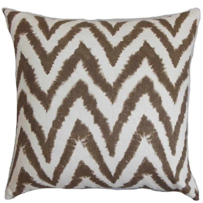 Kingspear Zigzag Euro Sham Brown White