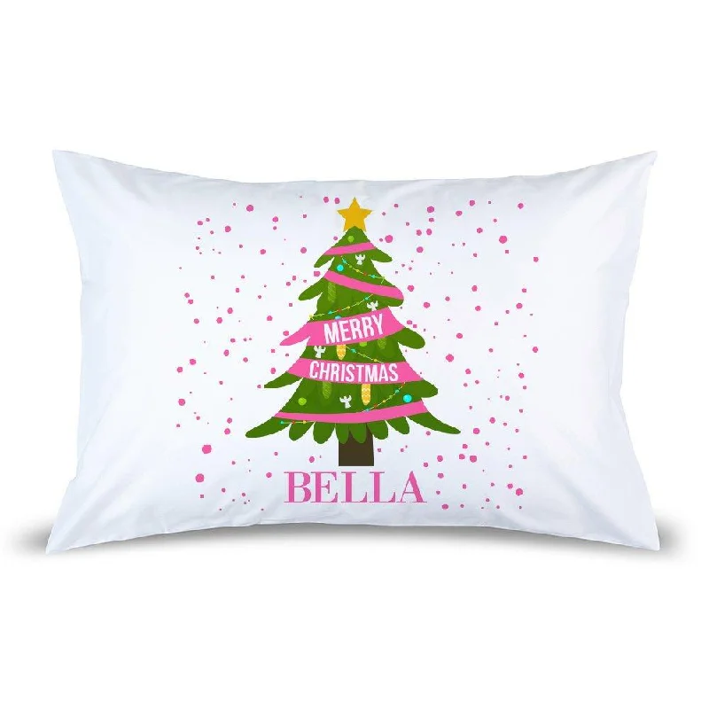 Pink Christmas Pillow Case