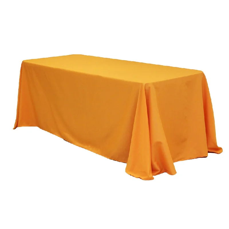 90"x156" Rectangular Oblong Polyester Tablecloth - Orange