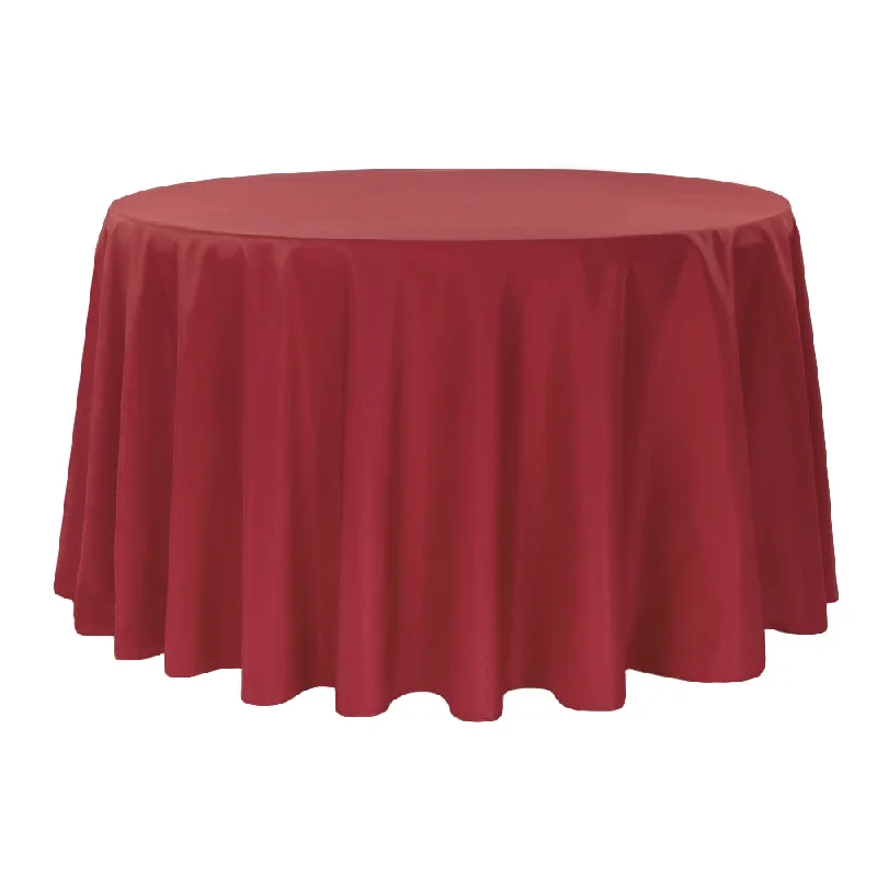 Polyester 120" Round Tablecloth - Apple Red