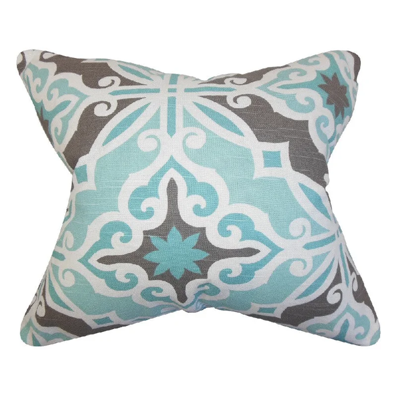 Adriel Geometric Euro Sham Blue Gray