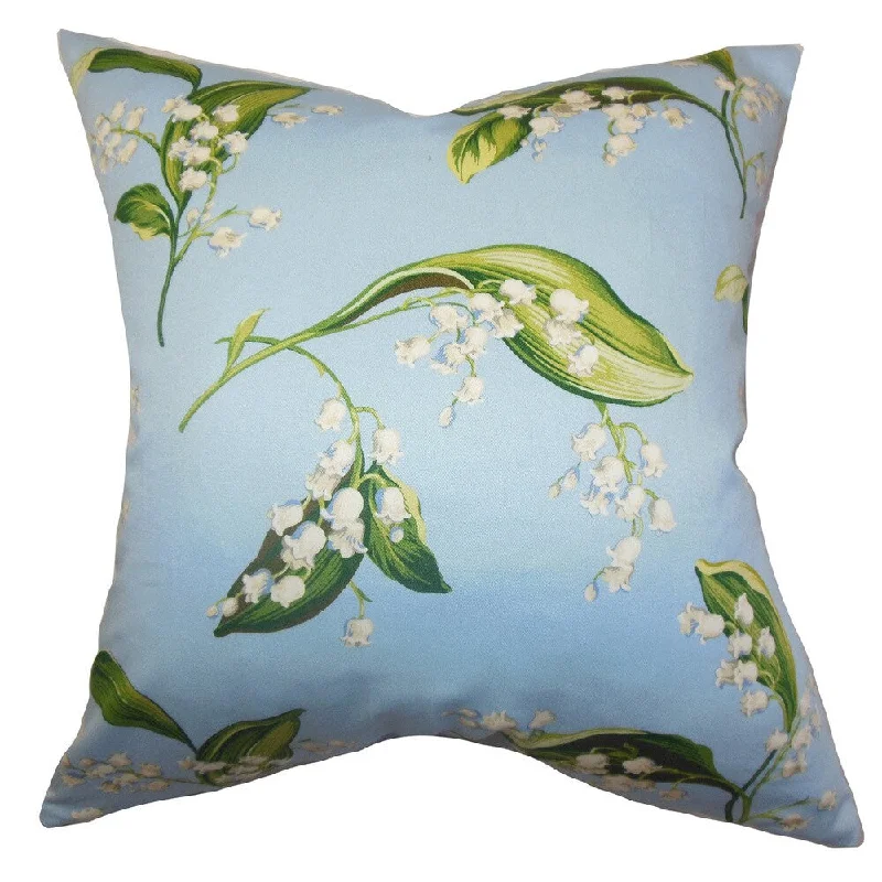 Bekele Floral Euro Sham Blue