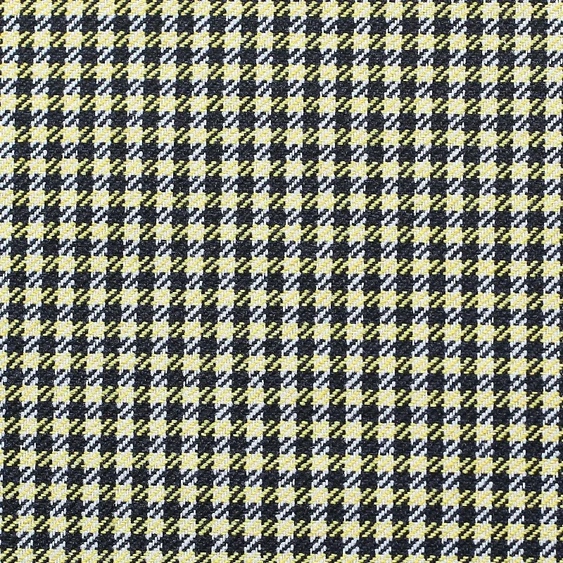 18" Yellow and Black Houndstooth Throw Pillow Cover