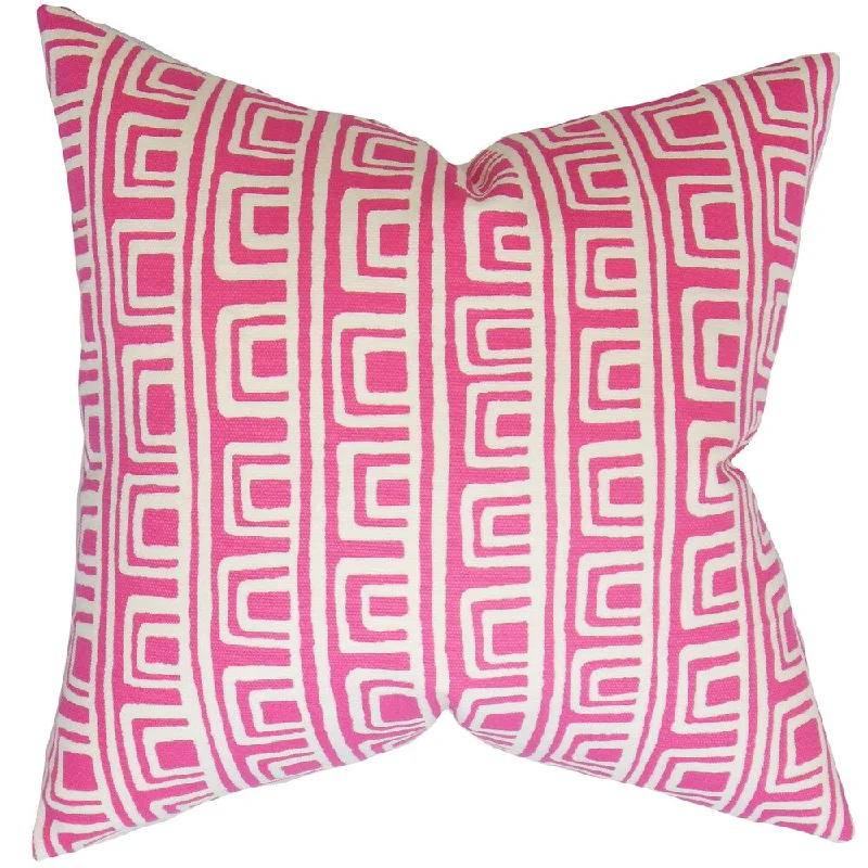 Xabrine Geometric Euro Sham Pink