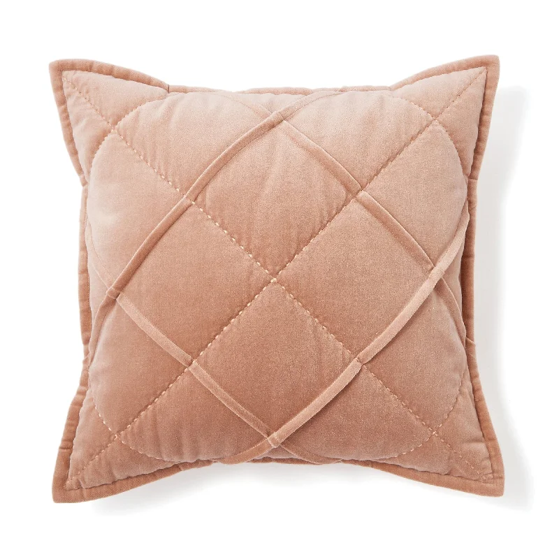 Velvet Quilt Cushion Cover 450 X 450 Pink