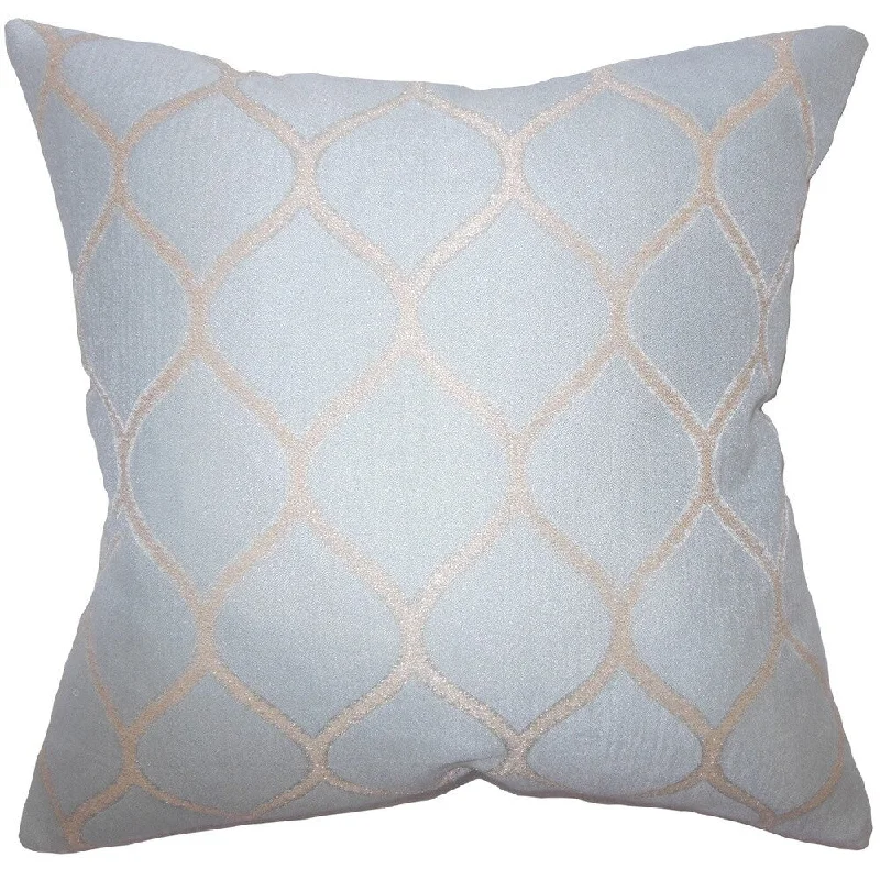 Amisquew Geometric Euro Sham Blue