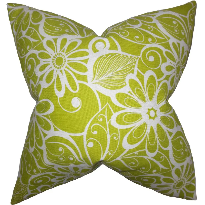 Isaline Floral Euro Sham Green