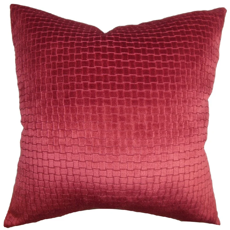 Brielle Solid Euro Sham Red