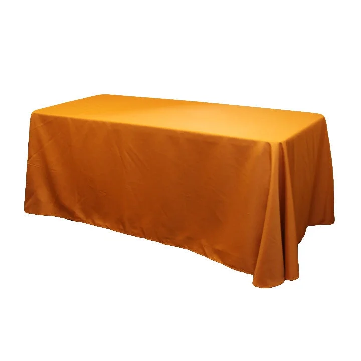 90"x156" Rectangular Oblong Polyester Tablecloth - Burnt Orange