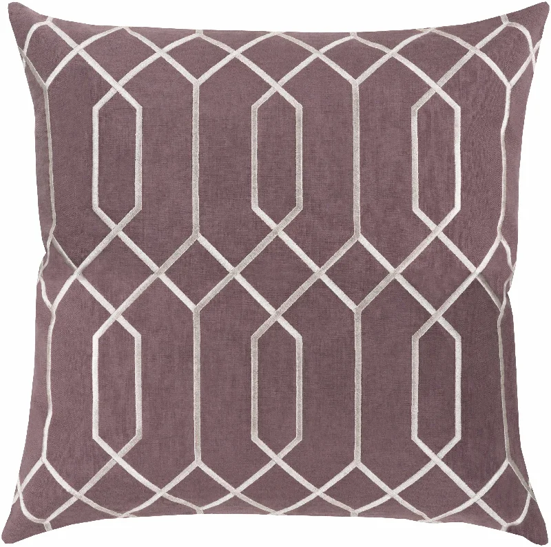 Ermington Plum Geometric Square Throw Pillow - Clearance