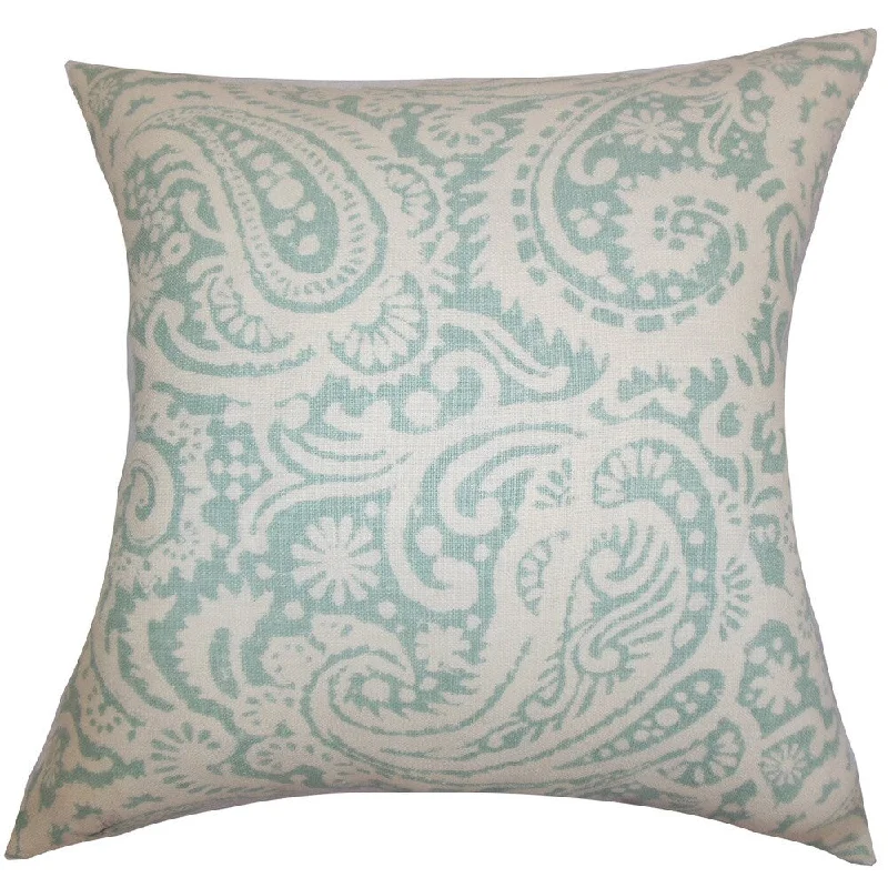 Nellary Paisley Euro Sham Aqua