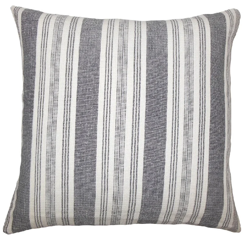 Reiki Striped Euro Sham Black White