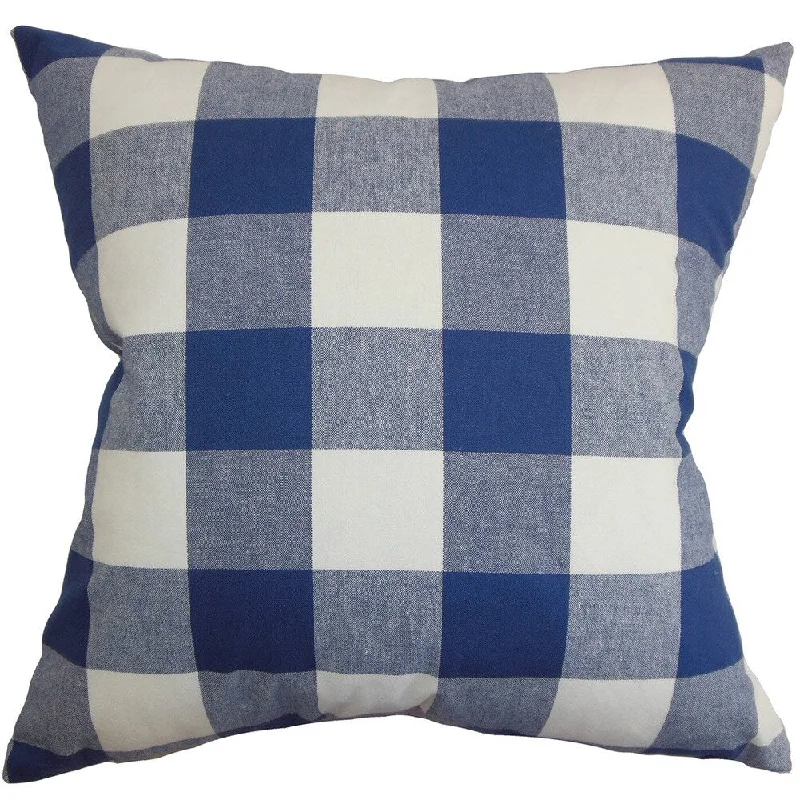 Vedette Plaid Euro Sham Blue