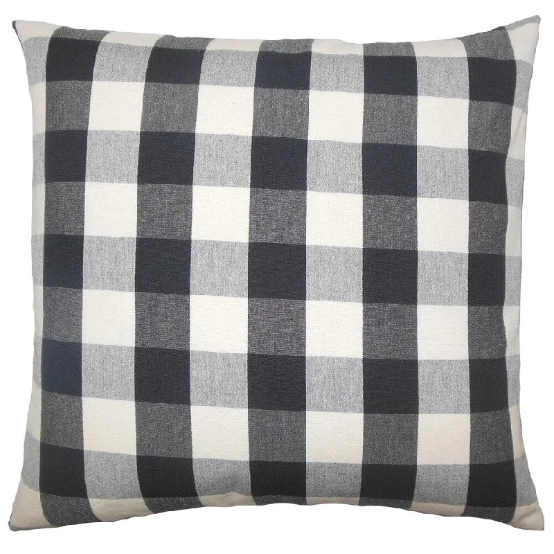 Nelson Plaid Euro Sham Black White