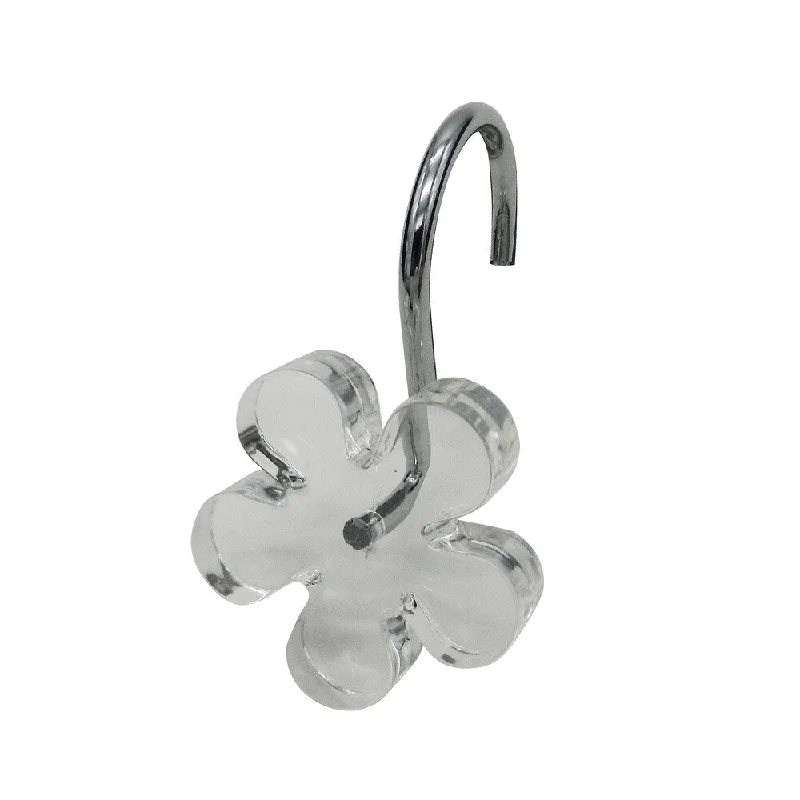 Shower Hooks (set of 12) by Teamson Home - Silver