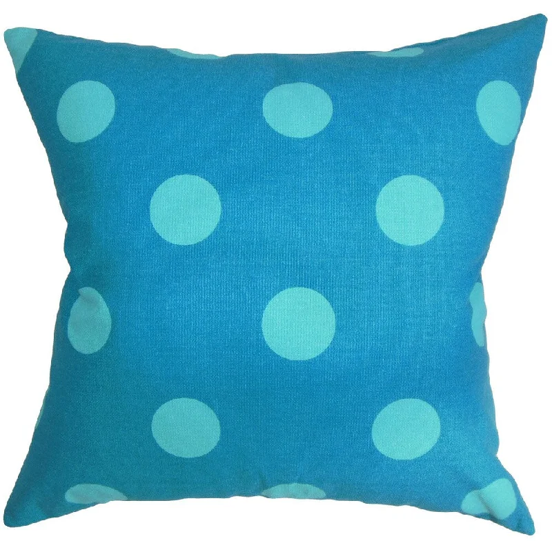 Rane Polka Dots Euro Sham Turquoise Blue