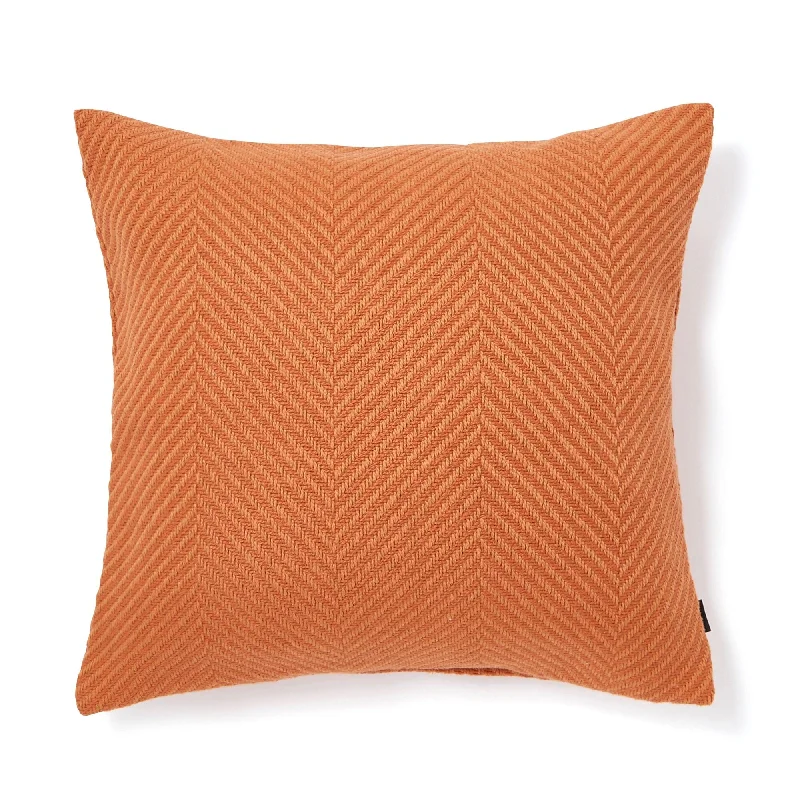 Herringbone Weave Cushion Cover 450 X 450 Orange