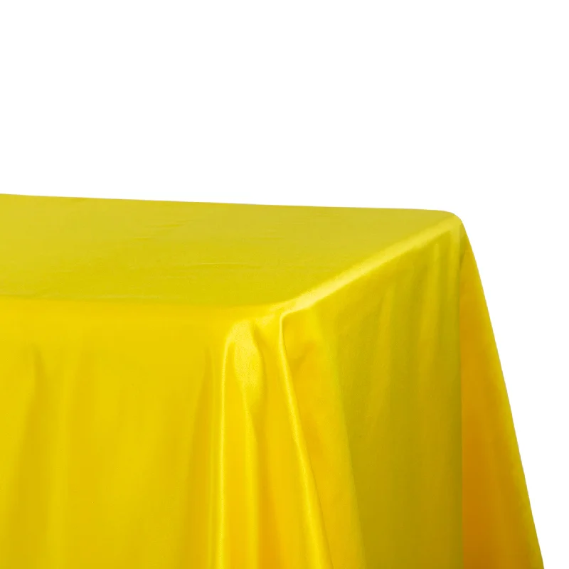 Lamour Satin 90"x156" Rectangular Oblong Tablecloth - Canary Yellow