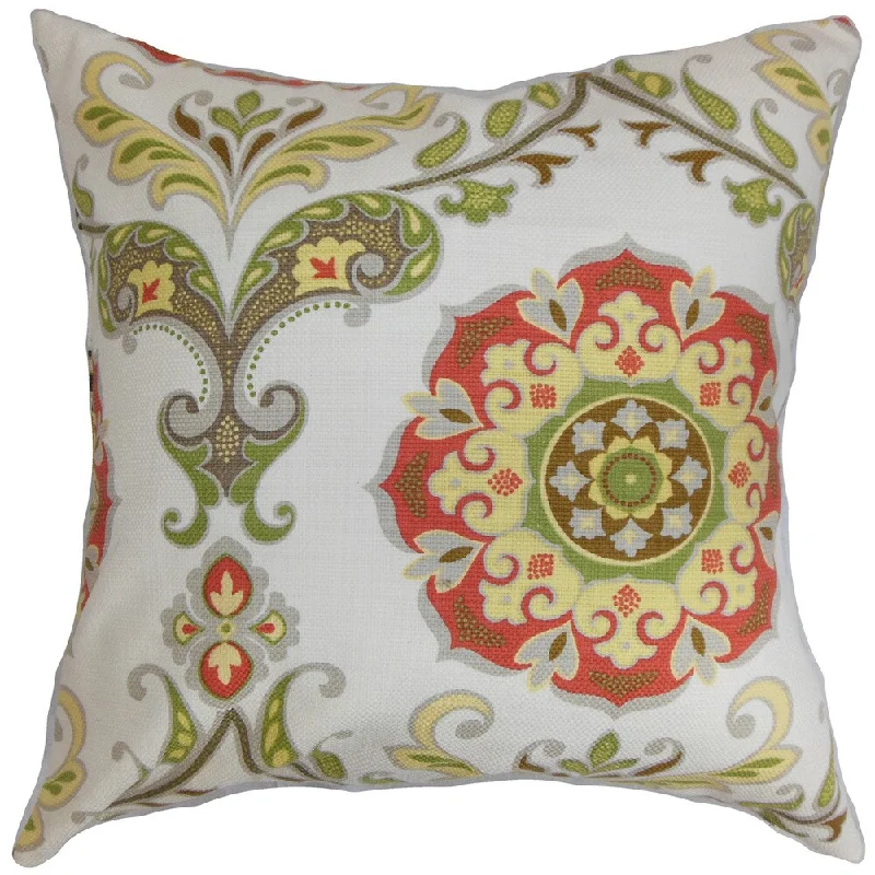 Orana Floral Euro Sham Rose Green