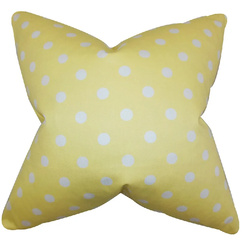 Nancy Polka Dots Euro Sham Canary