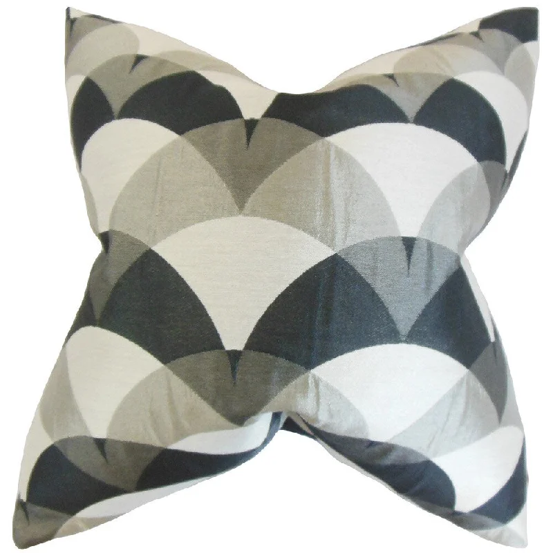 Carlsen Geometric Euro Sham Grey Black