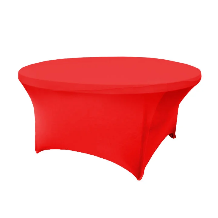 5FT Round Spandex Table Cover - Red