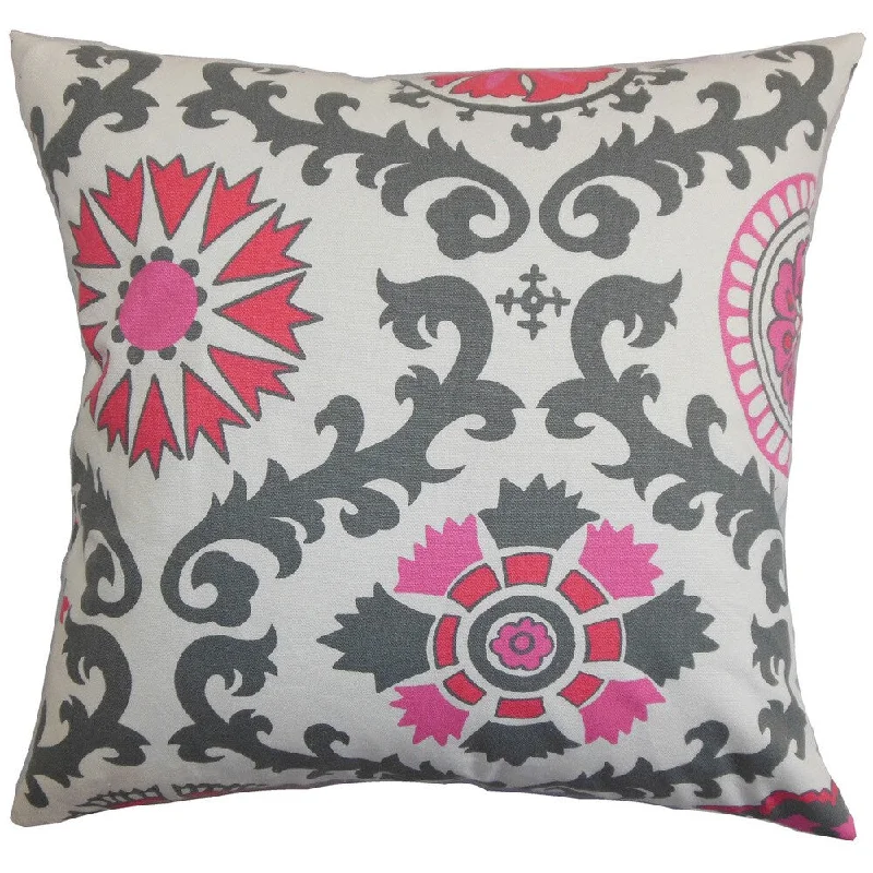 Kaula Geometric Euro Sham Gray Pink