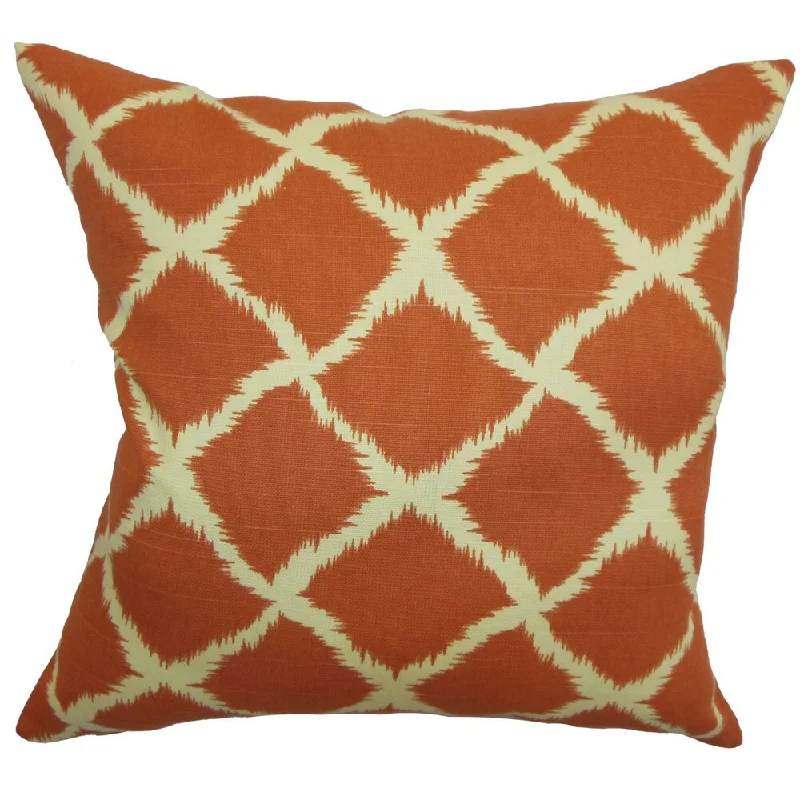 Cyrilla Geometric Euro Sham Tangerine