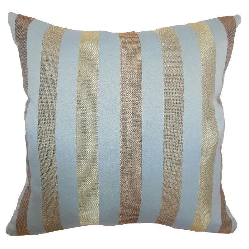 Olivia Stripes Euro Sham Tiffany Gold