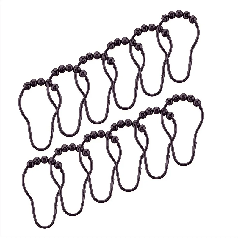 Bath Bliss 12-pk Shower Curtain Rings - Bronze