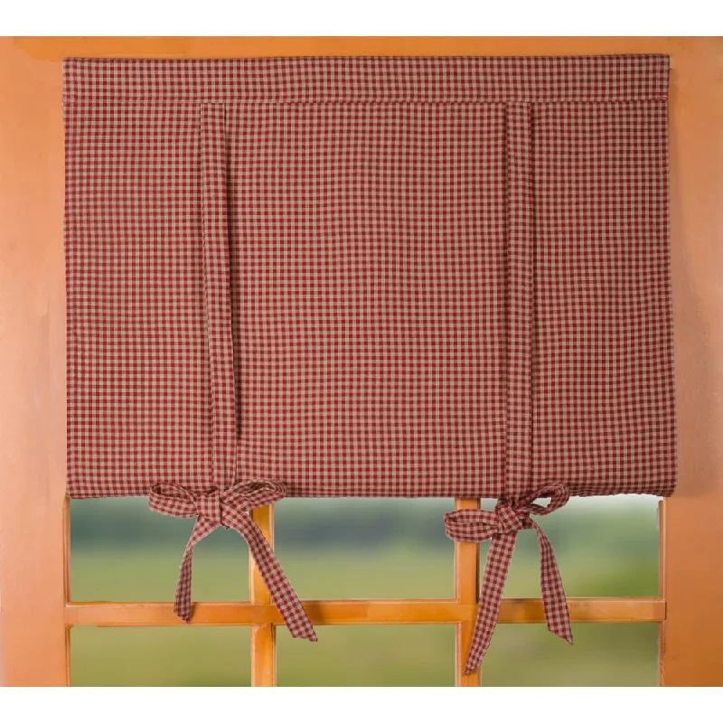 Newbury Gingham 36" X 36" Barn Red Oat V4670017