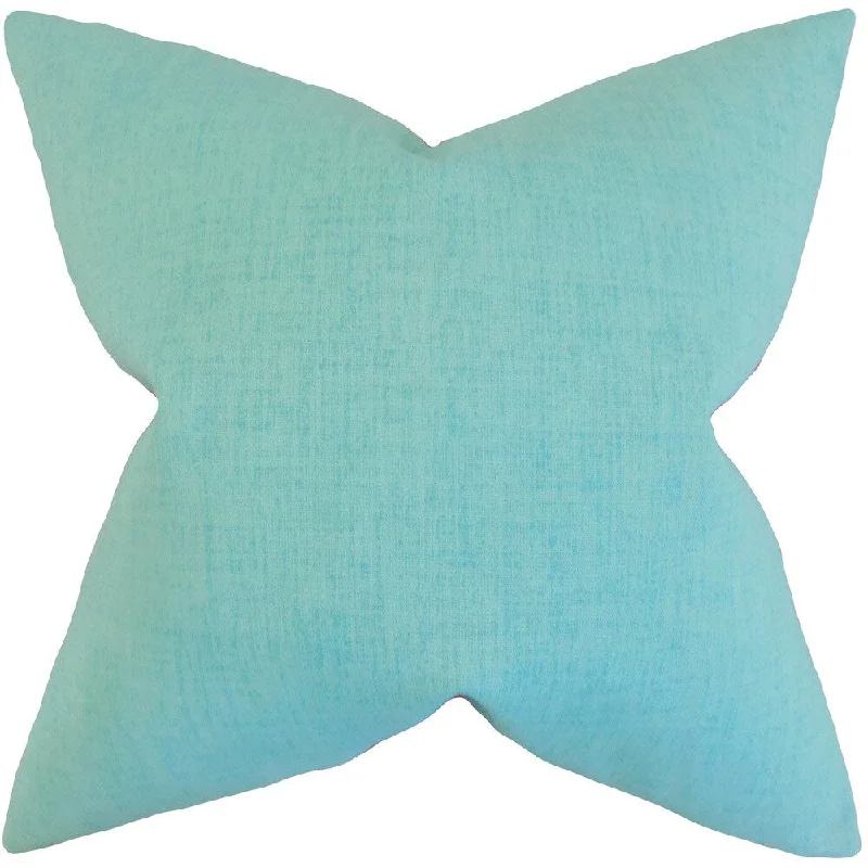 Leda Solid Euro Sham Turquoise